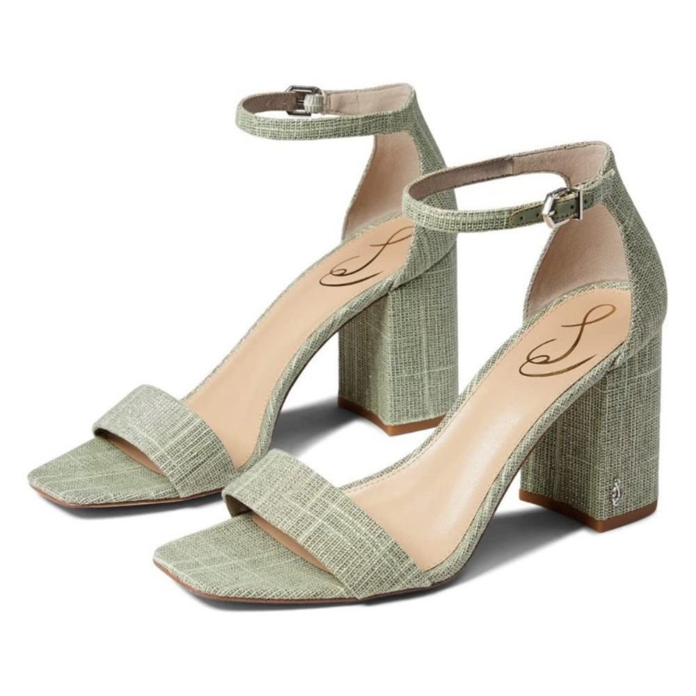 Sam Edelman Daniella Ankle Strap Heels Soft Jade